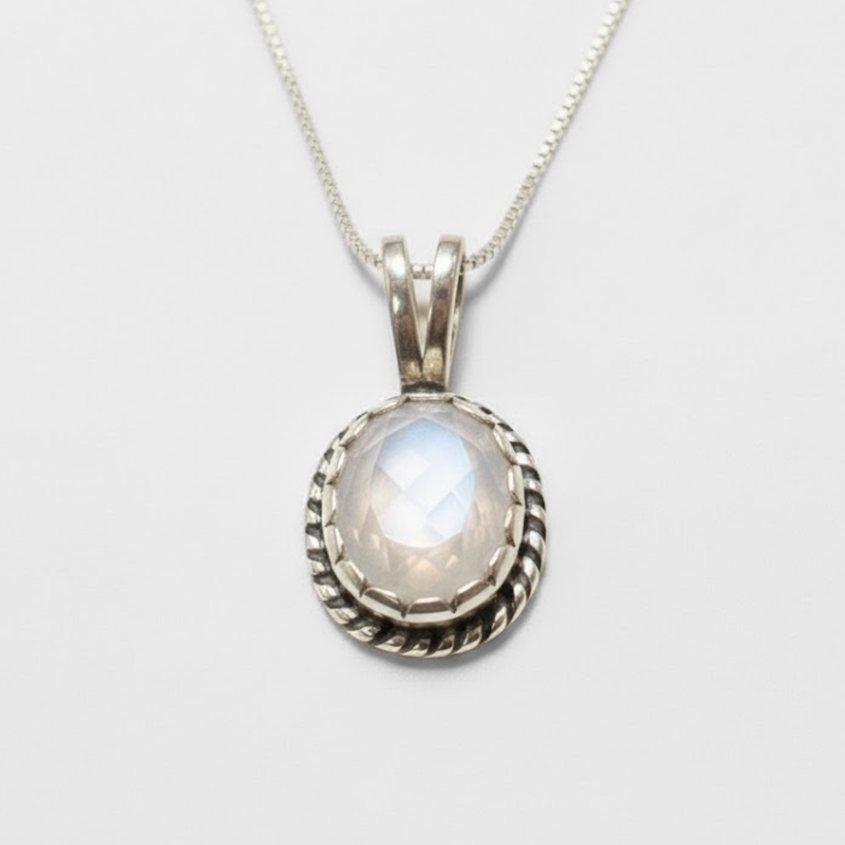 Unique 925 Sterling Silver Natural Moonstone Pendant, showcasing beauty and versatility, a meaningful gift for loved ones.