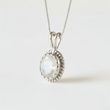 Charming 925 Sterling Silver Moonstone Pendant, June Birthstone, a symbol of protection and ideal for special occasions.