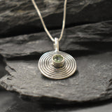 Peridot Necklace - Round Green Pendant - Real Peridot Necklace