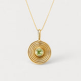 Natural Peridot Pendant made in 18k Gold Vermeil with Natural green Peridot in Bezel setting, August Birthstone gift idea, symbolizes renewal and growth, ideal for everyday wear and perfect for birthday gifting and special occasions.