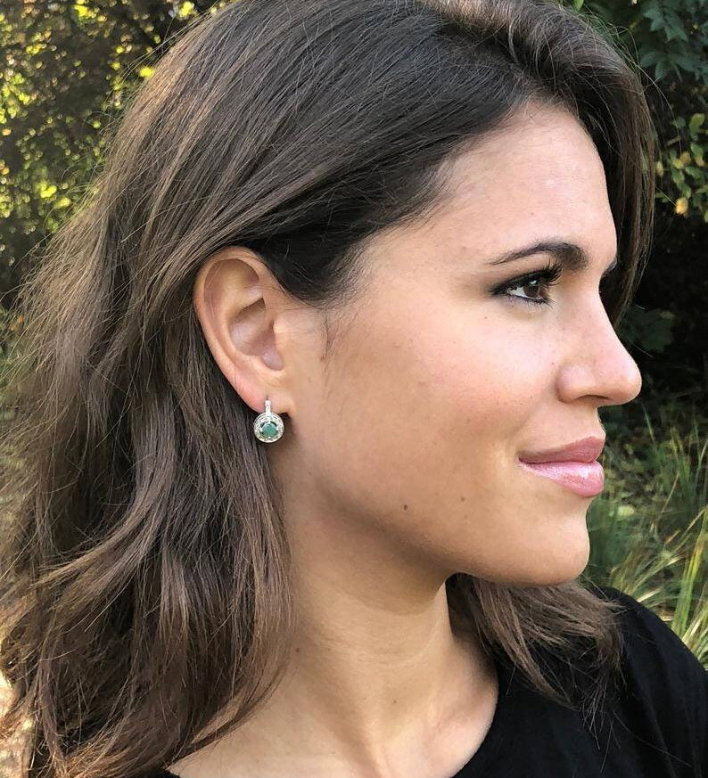 Red Garnet Earrings, Garnet Earrings, Natural Garnet, January Birthstone, Red Diamond Earrings, Red Vintage Earrings, Solid Silver Earrings