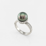 Black Pearl Ring - Natural Pearl Ring - June Birthstone Ring