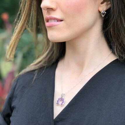 Elegant 925 Sterling Silver Emerald Pendant with Round Natural Green Emerald, perfect for May birthdays and special occasions.