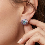 Purple Victorian Earrings - Vintage Flower Earrings - Amethyst Earrings
