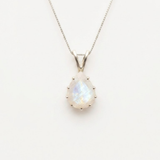 Large Moonstone Pendant - Real Moonstone Necklace - Vintage Teardrop Necklace