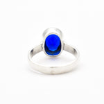 Sapphire Ring, Blue Sapphire Ring, Created Sapphire, Promise Ring, Sapphire Bezel Ring, Blue Diamond Ring, Royal Blue Ring, Solid Silver