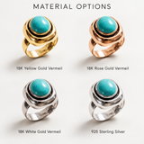 Chunky Turquoise Ring - Turquoise Statement Ring - Natural Turquoise Ring