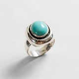 Chunky Turquoise Ring - Turquoise Statement Ring - Natural Turquoise Ring