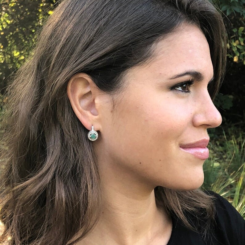 Fire Opal Earrings, Ethiopian Opal, Opal Earrings, Genuine Opal, Vintage Opal Studs, Vintage Earrings, October Birthstone, Silver Earrings(1)