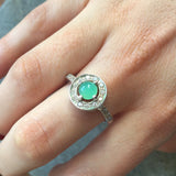 Chrysoprase Ring - Vintage Chrysoprase Ring - Green Gemstone Ring