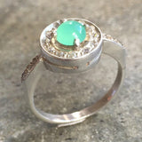 Chrysoprase Ring - Vintage Chrysoprase Ring - Green Gemstone Ring