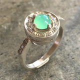 Chrysoprase Ring - Vintage Chrysoprase Ring - Green Gemstone Ring