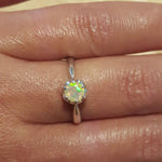 Opal Promise Ring, Natural Opal Ring, Ethiopian Opal, Precious Opal, Vintage Rings, Promise Ring, Fire Opal Ring, Solid Silver Ring, Opal