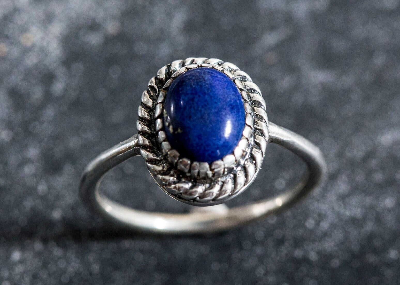 Blue Lapis Ring, Lapis Lazuli Ring, Natural Lapis, December Birthstone, Vintage Ring, Blue Ring, December Ring, Silver Ring, Lapis Lazuli