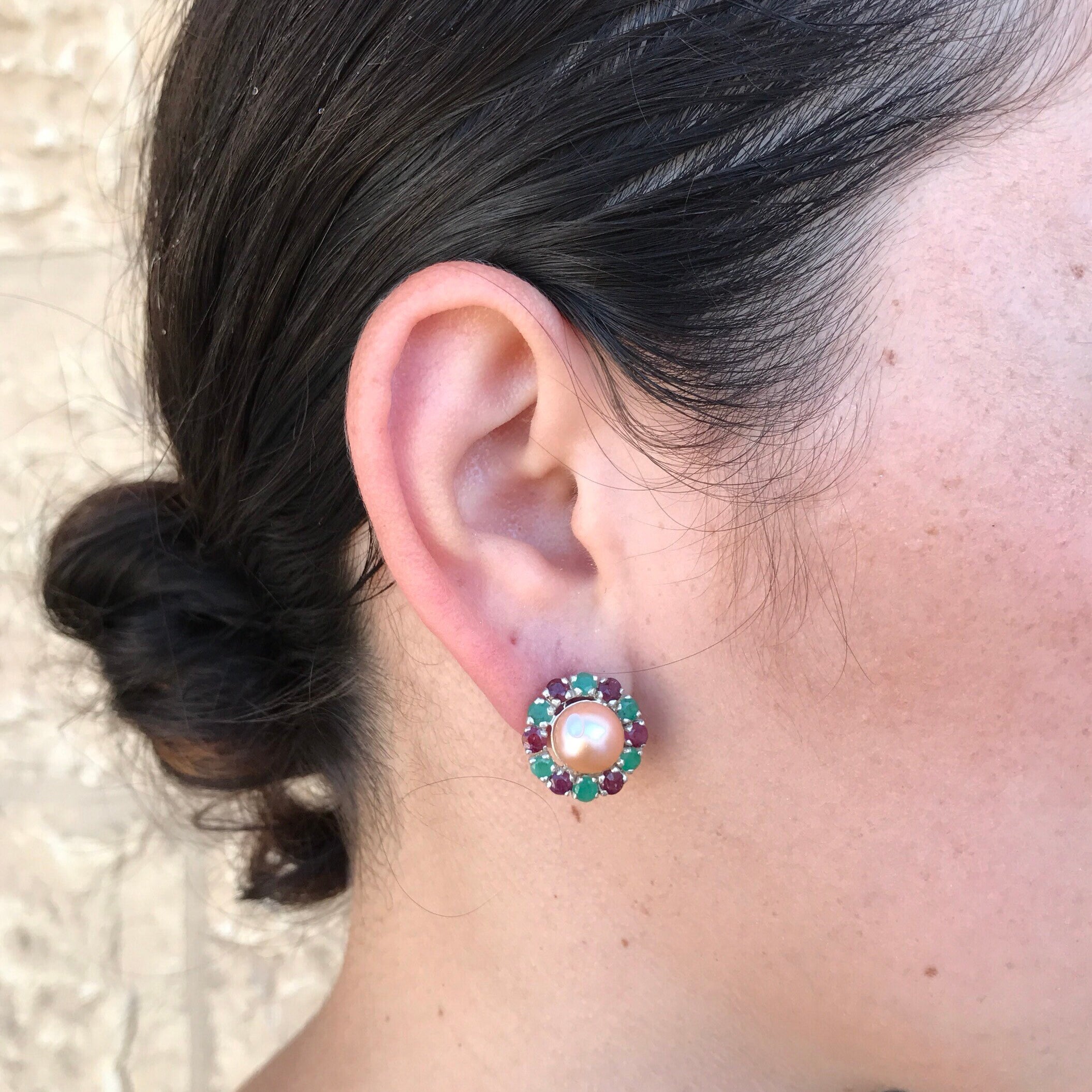 Pearl Earrings, Natural Pearl, Victorian Earrings, June Earrings, Victorian Pearl, Pearl Studs, June Birthstone, Solid Silver Earrings