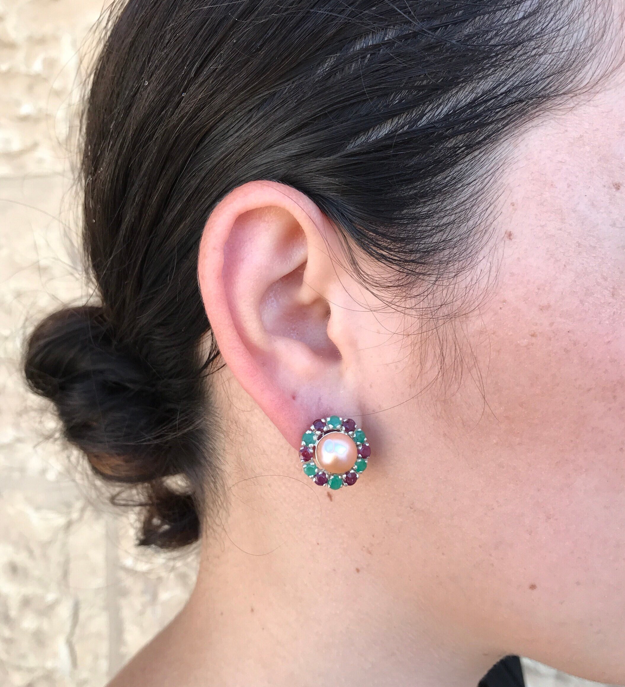 Pearl Earrings, Natural Pearl, Victorian Earrings, June Earrings, Victorian Pearl, Pearl Studs, June Birthstone, Solid Silver Earrings