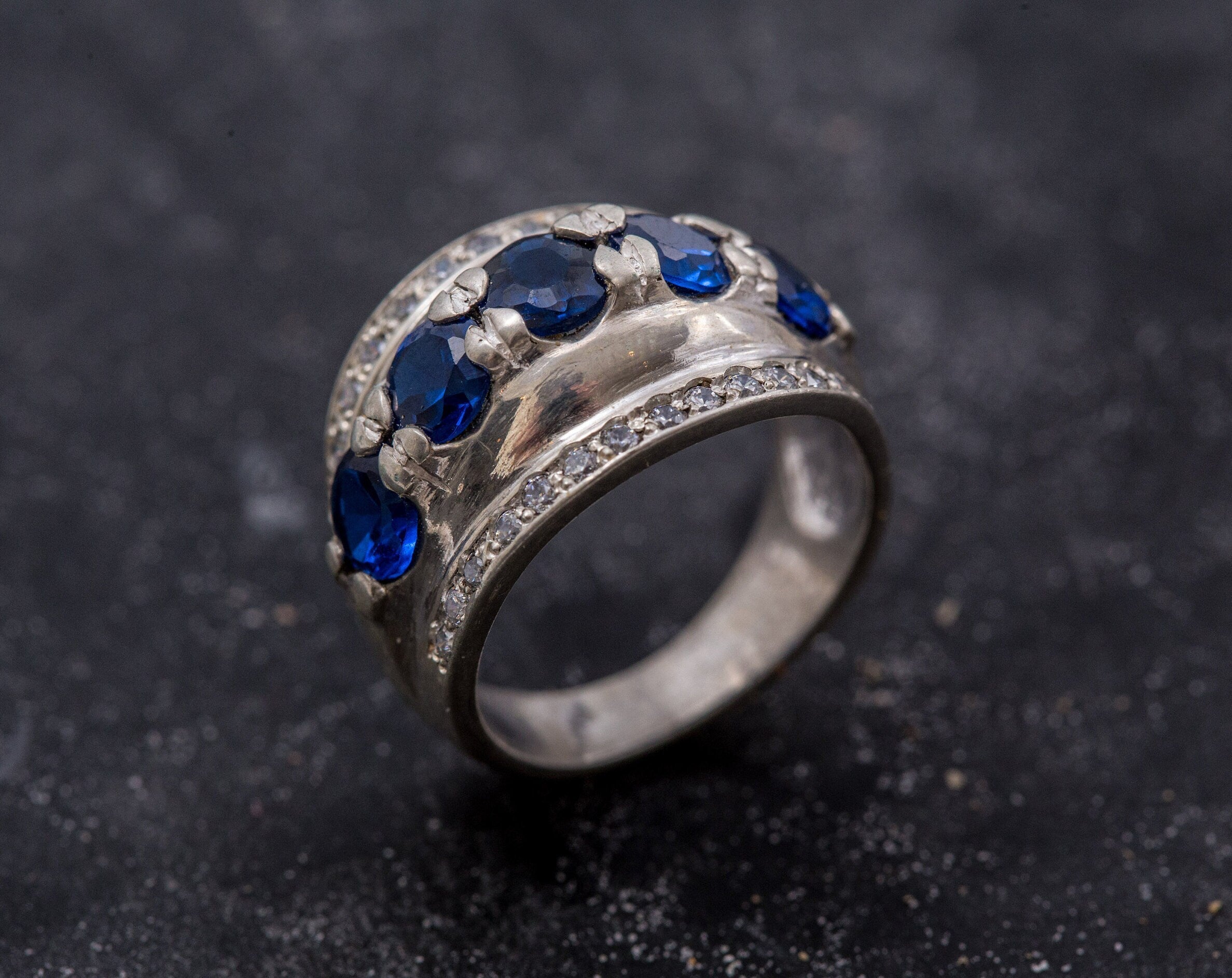 Created Sapphire Ring made in 925 Sterling Silver with Round Created Blue Sapphire in Prong setting, September Birthstone gift idea, symbolizes sincerity, truth, and faithfulness, ideal for everyday wear and perfect for birthday gifting and special occasions.