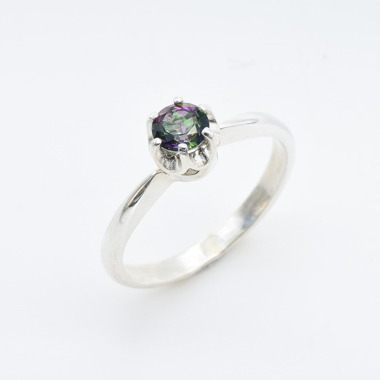 Mystic Topaz Ring, Natural Mystic Topaz, December Birthstone, Rainbow Diamond, Promise Ring, December Ring, Vintage Rings, Solid Silver Ring (553011631)