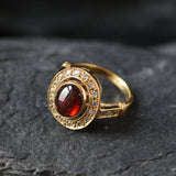 Red Garnet Ring, Natural Garnet, January Birthstone, Victorian Ring, Garnet Ring, Red Vintage Ring, Antique Ring, Solid Silver Ring, Garnet(1)