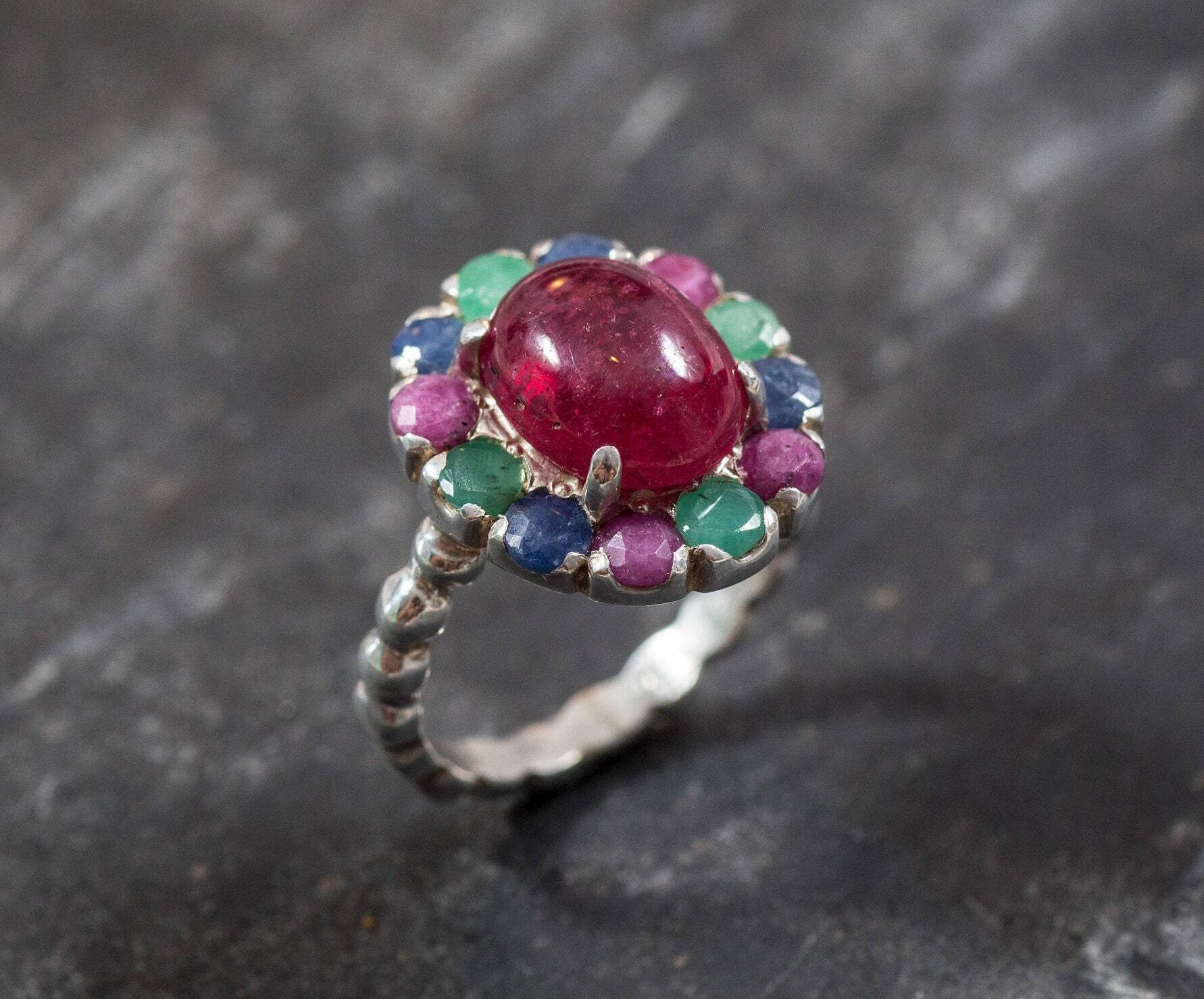 Natural Ruby Ring made in 925 Sterling Silver with Oval Natural Red Ruby in Halo setting, July Birthstone gift idea, symbolizes nobility, purity, and passion, ideal for everyday wear and perfect for birthday gifting and special occasions.