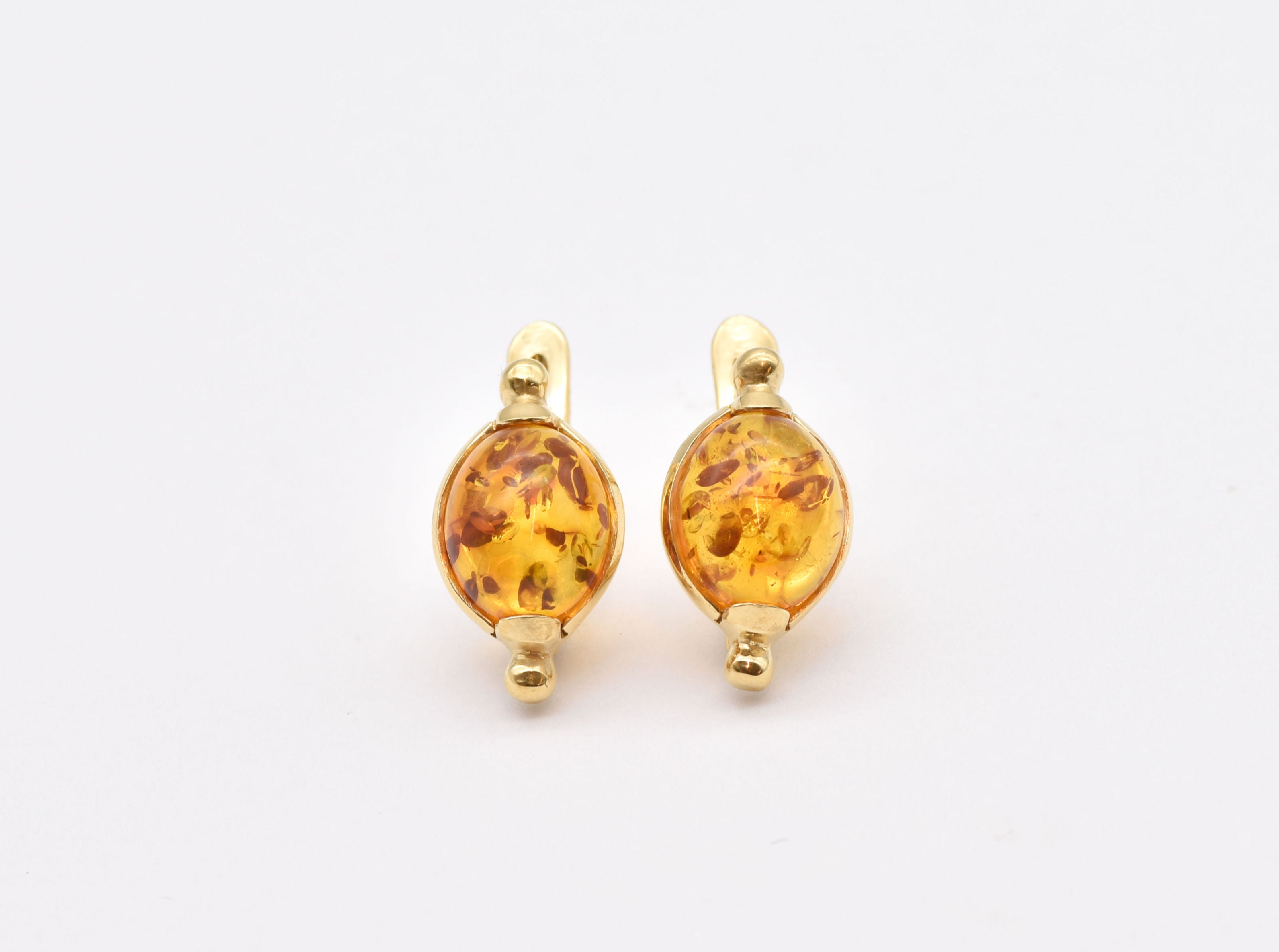 Vintage Amber Earrings, Natural Amber, Taurus Birthstone, Yellow Amber Earrings, Oval Earrings, Yellow Gemstone, 925 Sterling Silver, Amber(1)