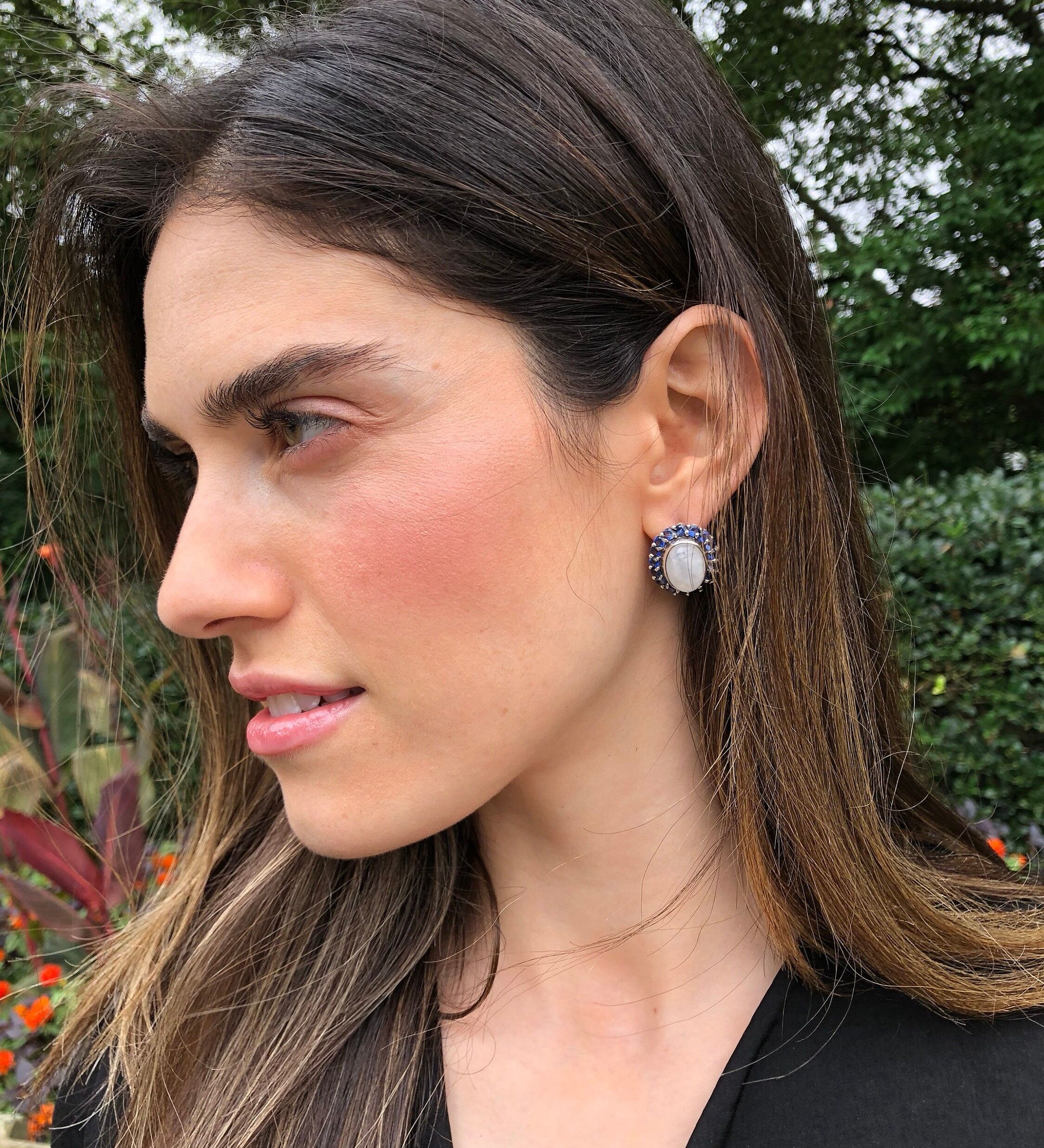 Large Malachite Earrings, Natural Malachite, Vintage Earrings, Green Malachite, Large Stone, Green Earrings, Silver Earrings, Malachite