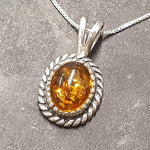 Amber Pendant, Natural Amber, Dainty Pendant, Vintage Pendant, Honey Stone Pendant, Small Amber Pendant, Gold Stone, Solid Silver Pendant