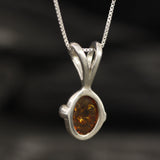 Dainty Amber Pendant - Natural Amber Necklace, Yellow Amber Pendant