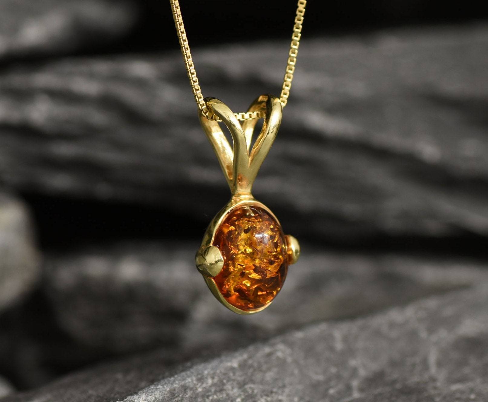 Small Amber Pendant, Yellow Amber Pendant, Silver Oval Pendant, Real Amber Pendant, Dainty Pendant, Sterling Silver, Silver Amber Pendant(1)