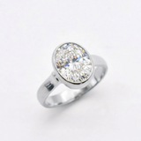 Diamond Bezel Ring - Sparkly Solitaire Ring - Diamond Promise Ring