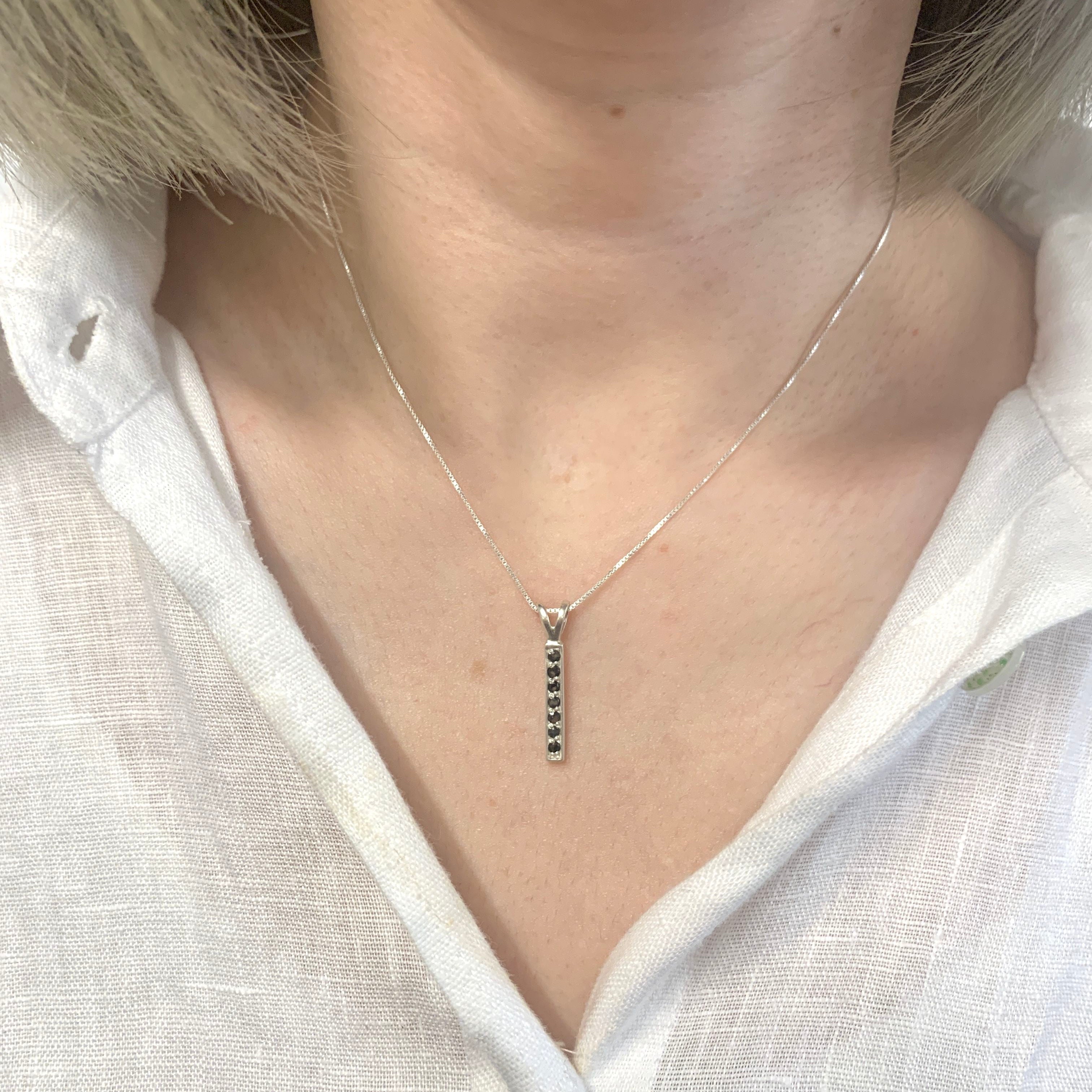 Elegant 925 Sterling Silver Natural Sapphire Pendant, featuring a round blue sapphire, perfect for September birthdays and special occasions.