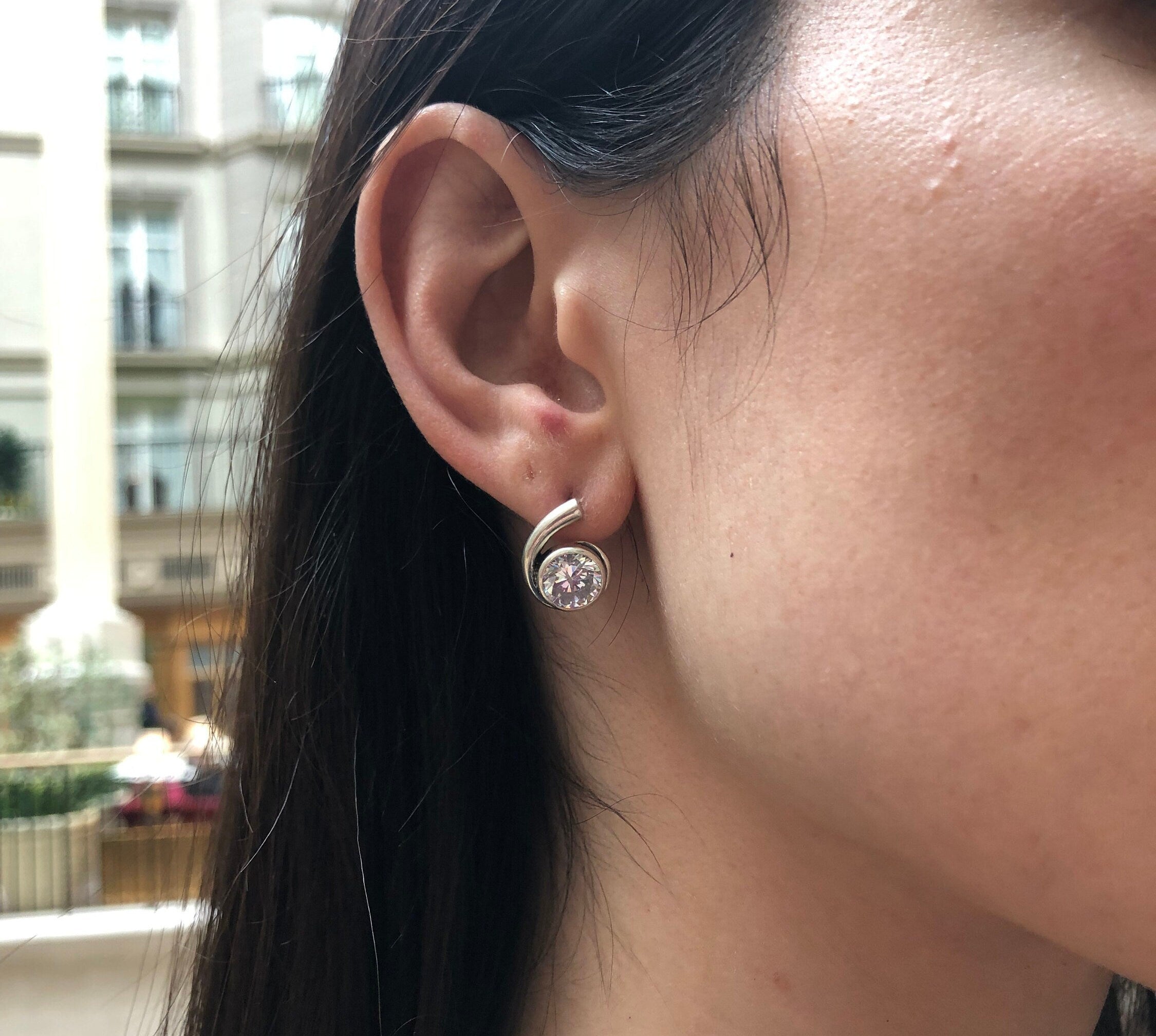 Topaz Earrings, Mystic Topaz Earrings, Natural Mystic Topaz, Teardrop Earrings, Round Vintage Earrings, December Birthstone, Silver Earrings