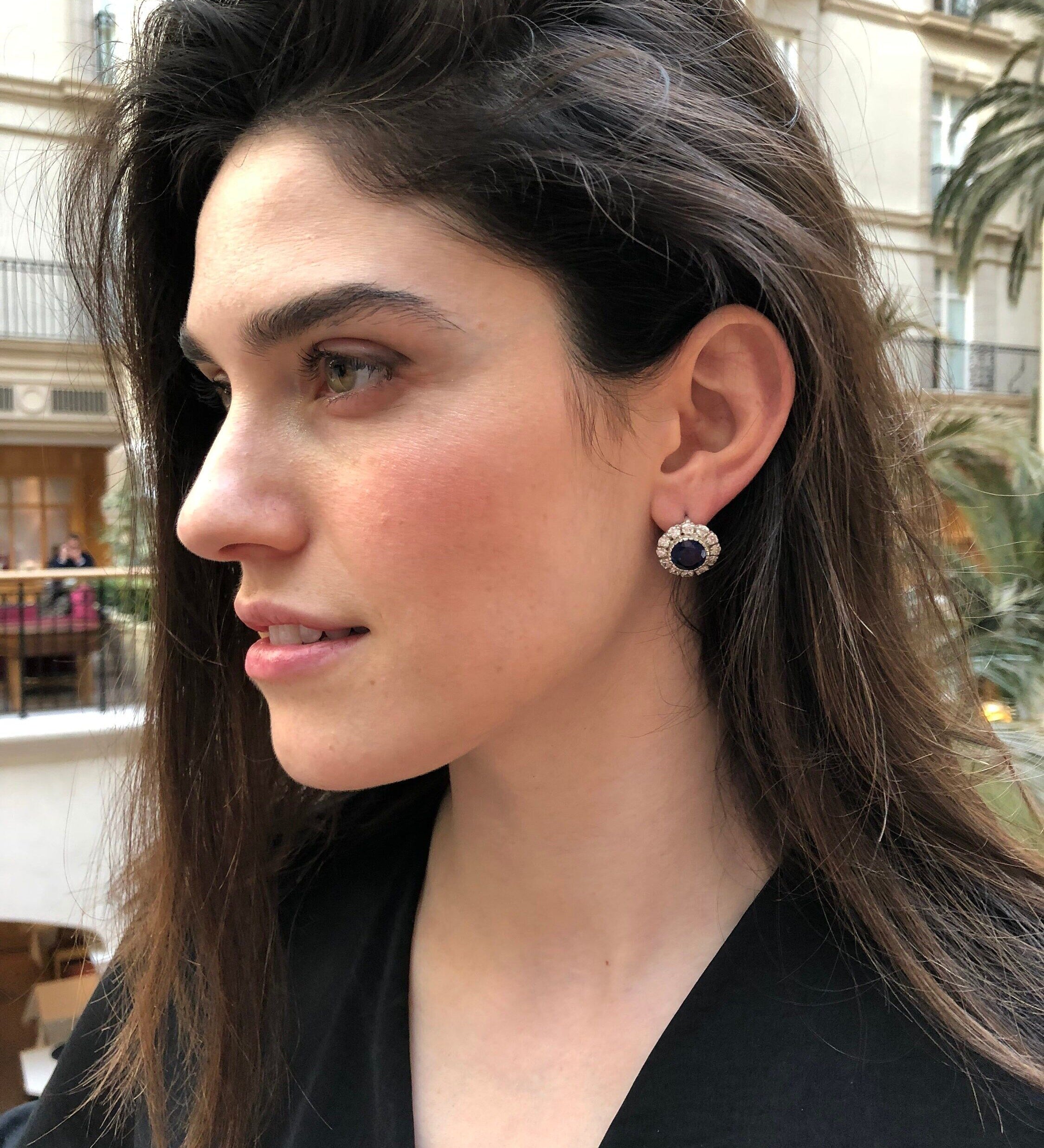 Created Sapphire Stud Earrings in 925 Sterling Silver, perfect for September birthdays, symbolizing sincerity and faithfulness.