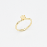 Genuine Fire Opal Real Gold Ring - Solid 14k Gold Opal Ring - Certified Solitaire Opal Gold Ring