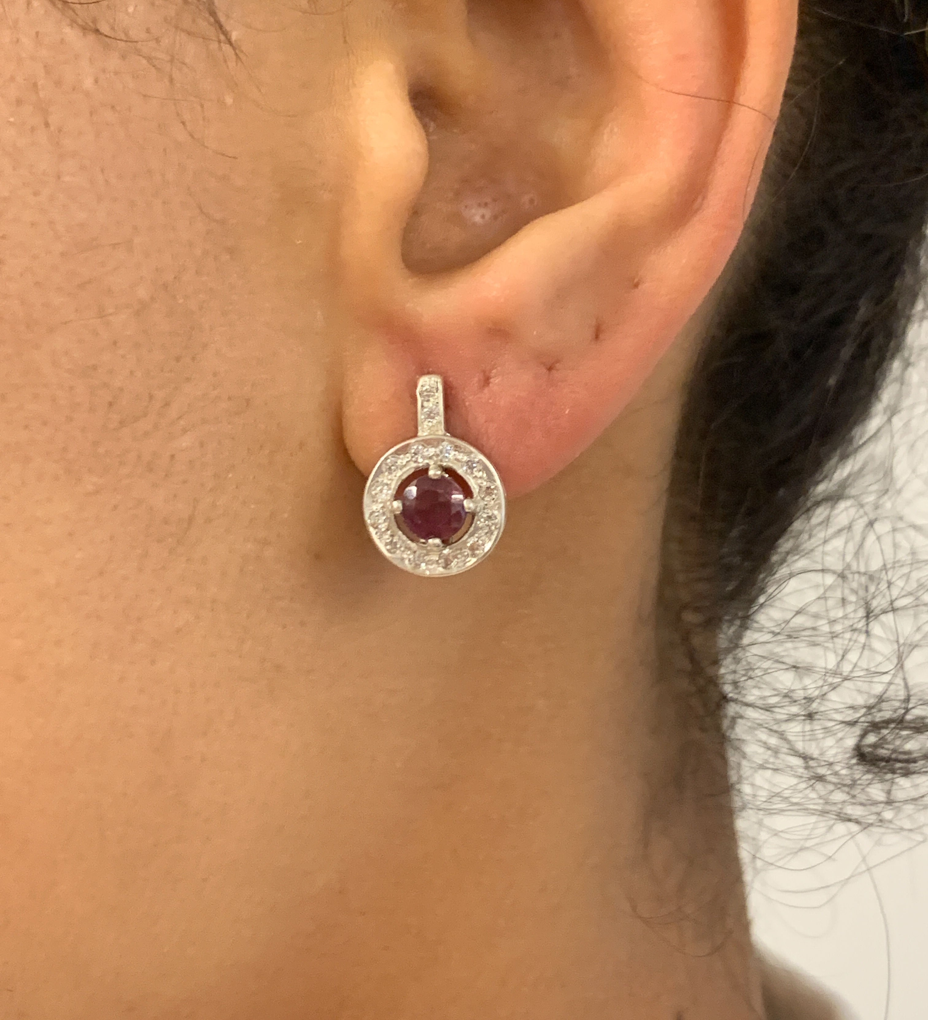 Blue Sapphire Cluster Earrings - Elegant 925 Sterling Silver Drops, perfect for daily wear and special celebrations.