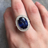 Elegant 925 sterling silver ring with a created blue sapphire, a timeless gift for birthdays and special milestones.
