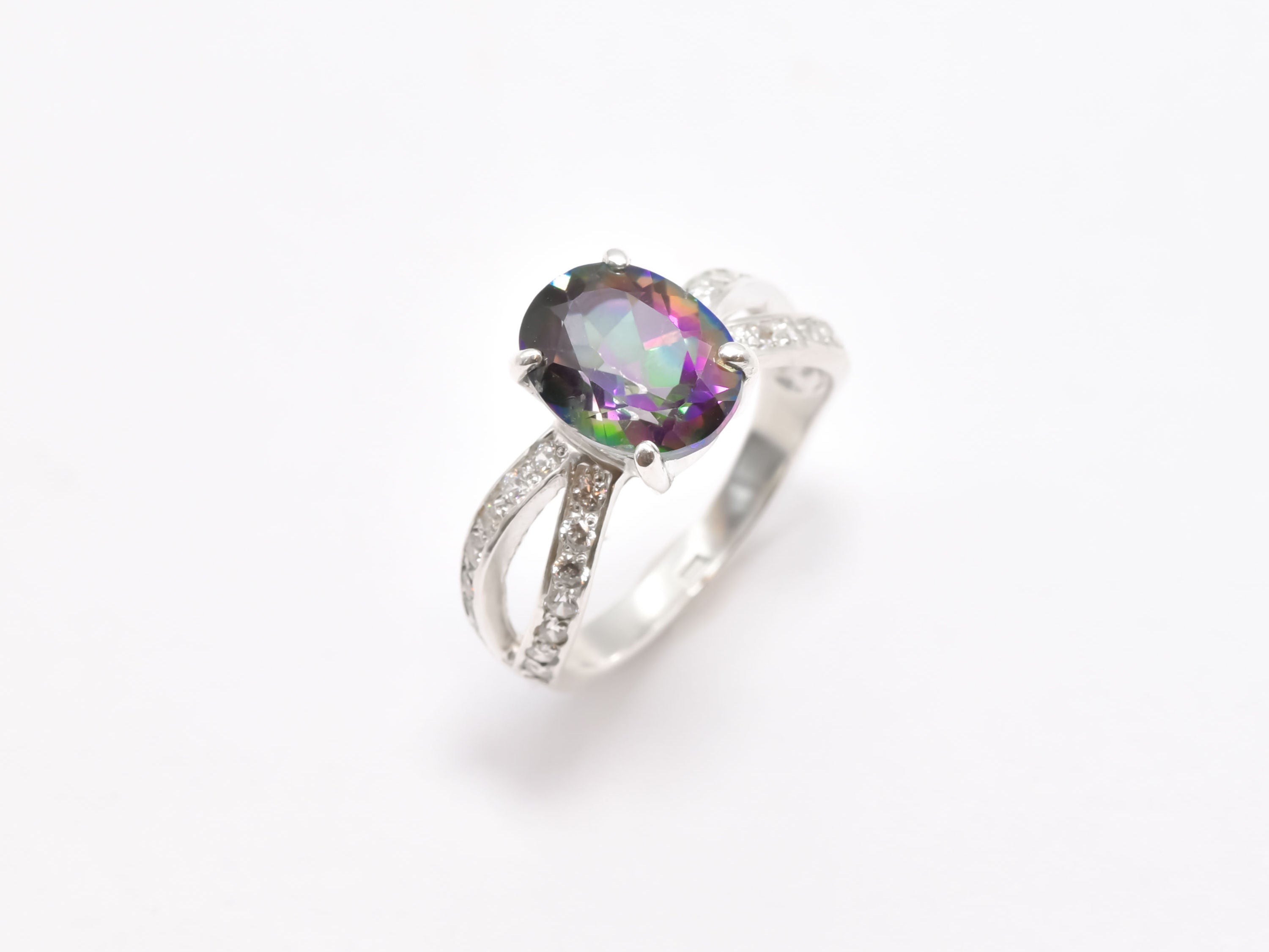 Mystic Topaz Ring, Vintage Ring, Natural Topaz, Topaz Engagement Ring, Mystic Topaz, December Birthstone, Antique Ring, Sterling Silver Ring