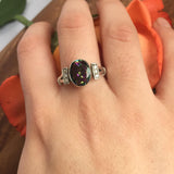 Mystic Topaz Ring - Vintage Purple Ring - Mystic Topaz Bezel Ring