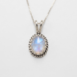 Vintage Opal Necklace - Opal Solitaire Pendant - October Birthstone Necklace