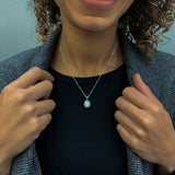 Vintage Opal Necklace - Opal Solitaire Pendant - October Birthstone Necklace