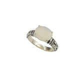 Fire Opal Ring - Genuine Opal Ring - Solitaire Tribal Band