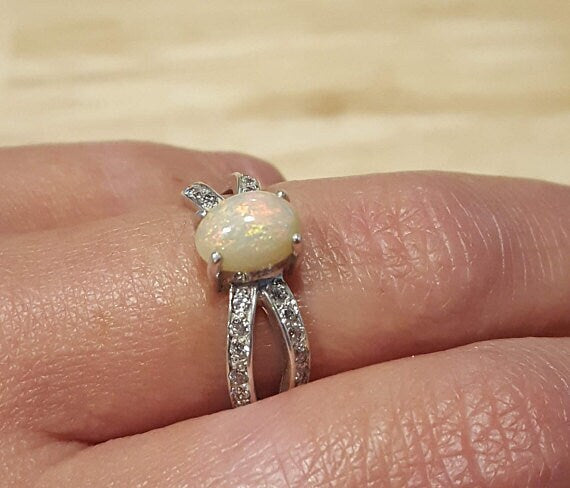 Promise Ring, Tourmaline Ring, Natural Tourmaline, Vintage Rings, Green Tourmaline, October Birthstone, Solid Silver Ring, Tourmaline