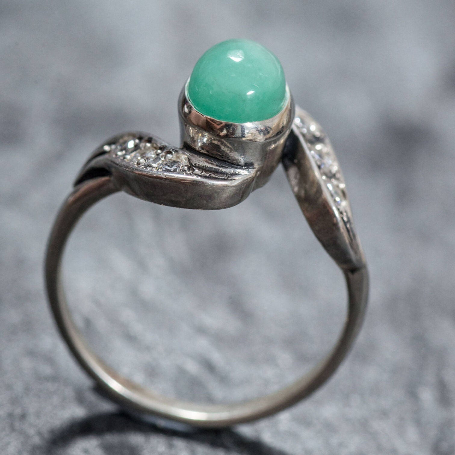 Emerald Ring, Natural Emerald, Vintage Rings, Vintage Emerald Ring, Emerald Green Ring, Antique Emerald Ring, Solid Silver Ring, Pure Silver