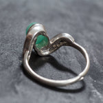 Emerald Ring, Natural Emerald, Vintage Rings, Vintage Emerald Ring, Emerald Green Ring, Antique Emerald Ring, Solid Silver Ring, Pure Silver