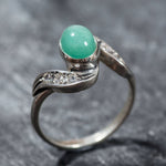 Emerald Ring, Natural Emerald, Vintage Rings, Vintage Emerald Ring, Emerald Green Ring, Antique Emerald Ring, Solid Silver Ring, Pure Silver