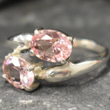 Morganite Ring - Pink Diamond Ring - Pink Bypass Ring