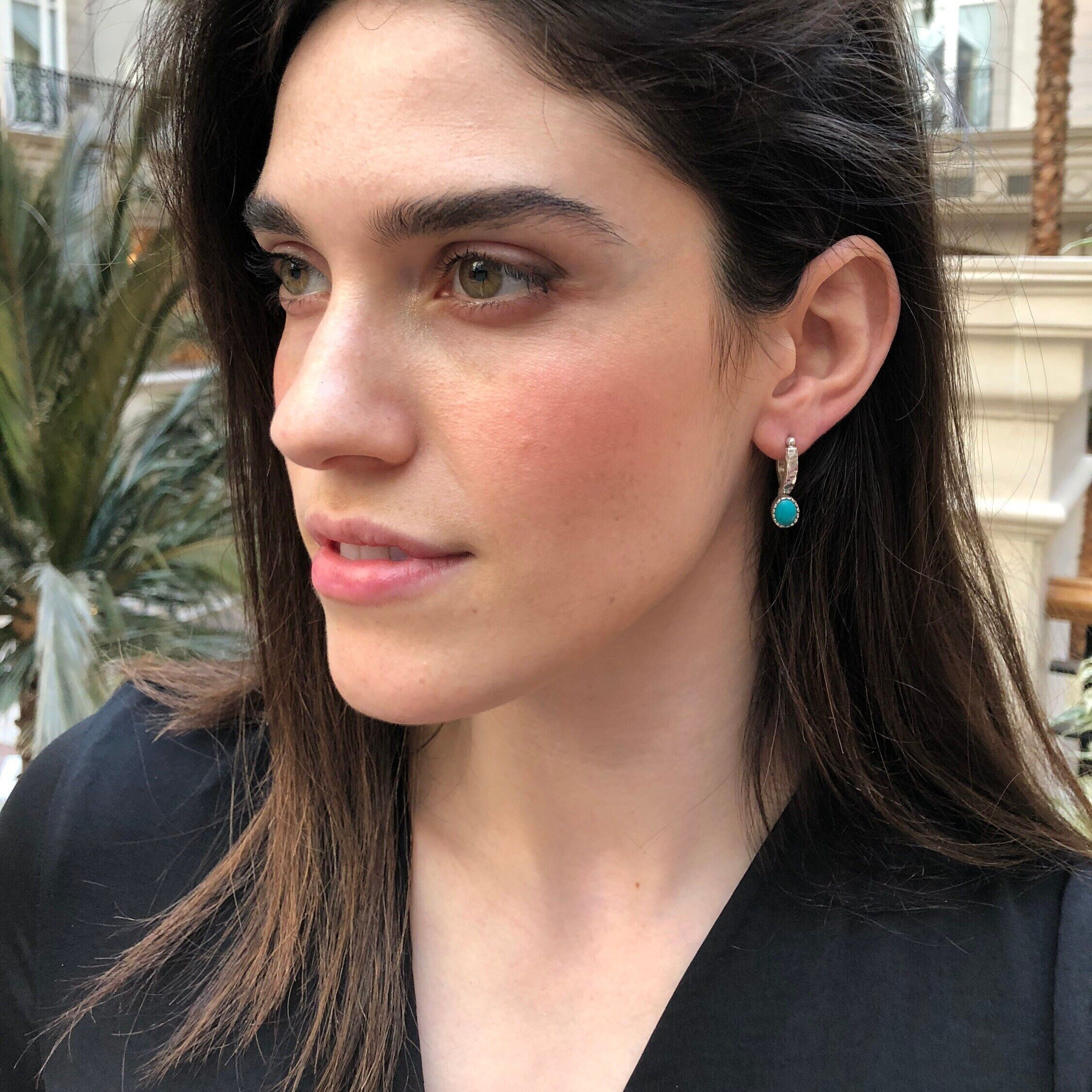 Elegant 925 Sterling Silver Natural Emerald Earrings with Oval Green Gemstone, perfect May birthstone gift for any occasion.