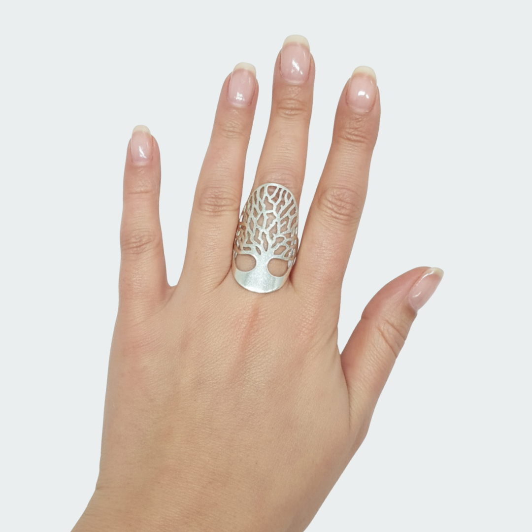 Stunning Tree of Life Ring in 925 Sterling Silver, Unique Vintage Design, Ideal for Gifting and Everyday Wear.