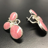 Rhodochrosite Earrings - Pink Statement Earrings - Large Boho Earrings