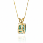 Stunning created emerald pendant in 18k gold vermeil, a timeless piece perfect for everyday elegance and meaningful gifts.
